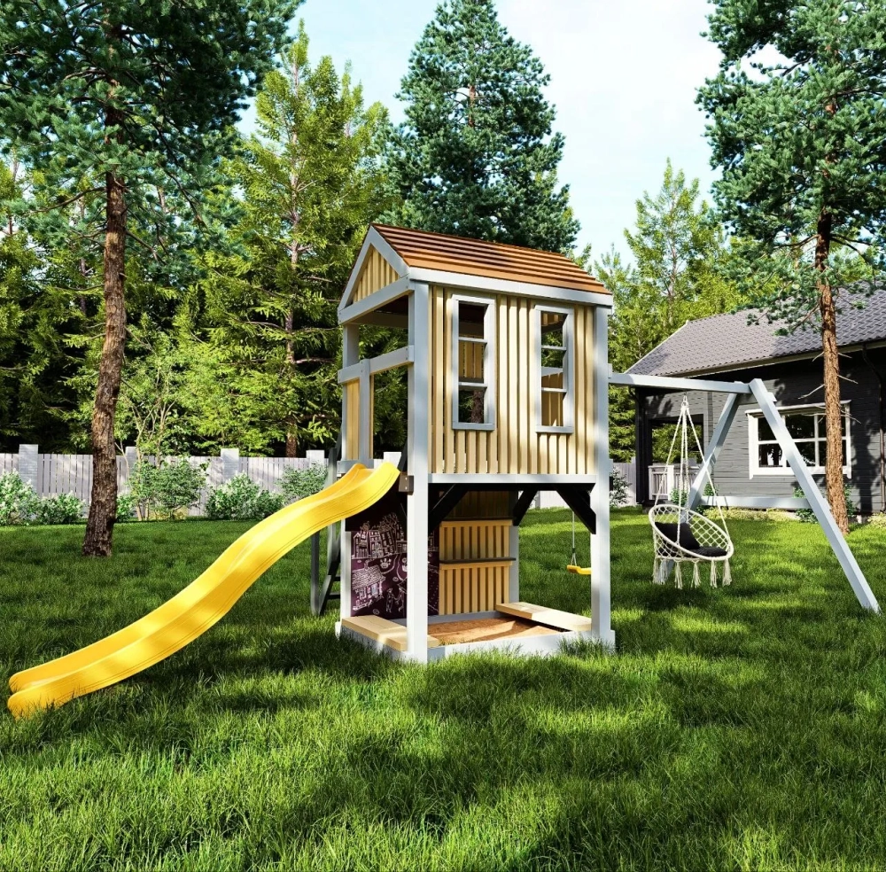 Детский домик с качелями "Сканди"