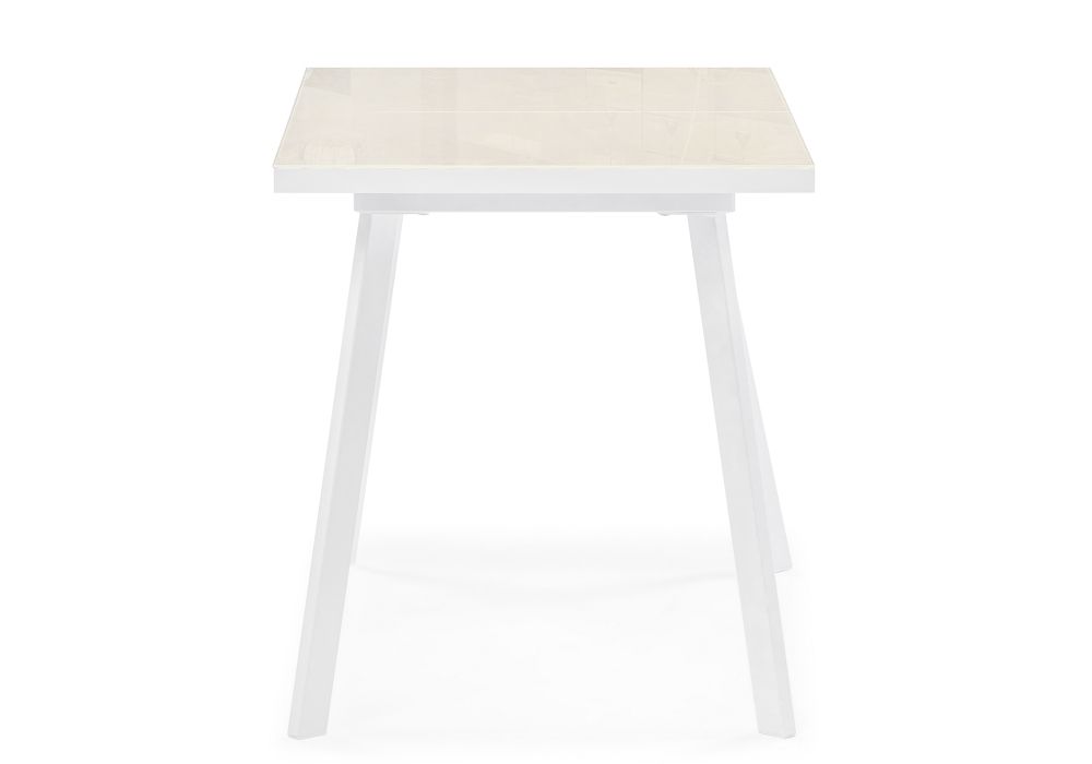 Стеклянный стол Маккензи 120(150)х70х77 латте / белый