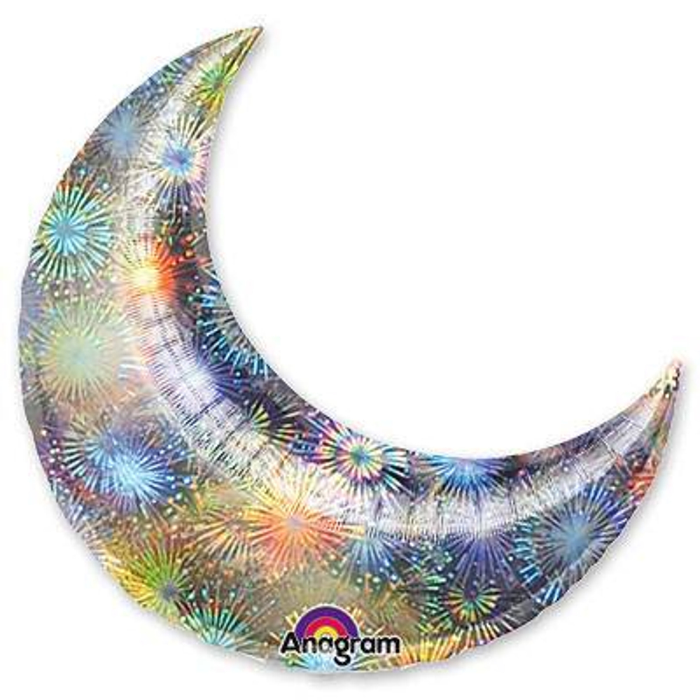 А Б/РИС МЕСЯЦ 35" Серебро голография