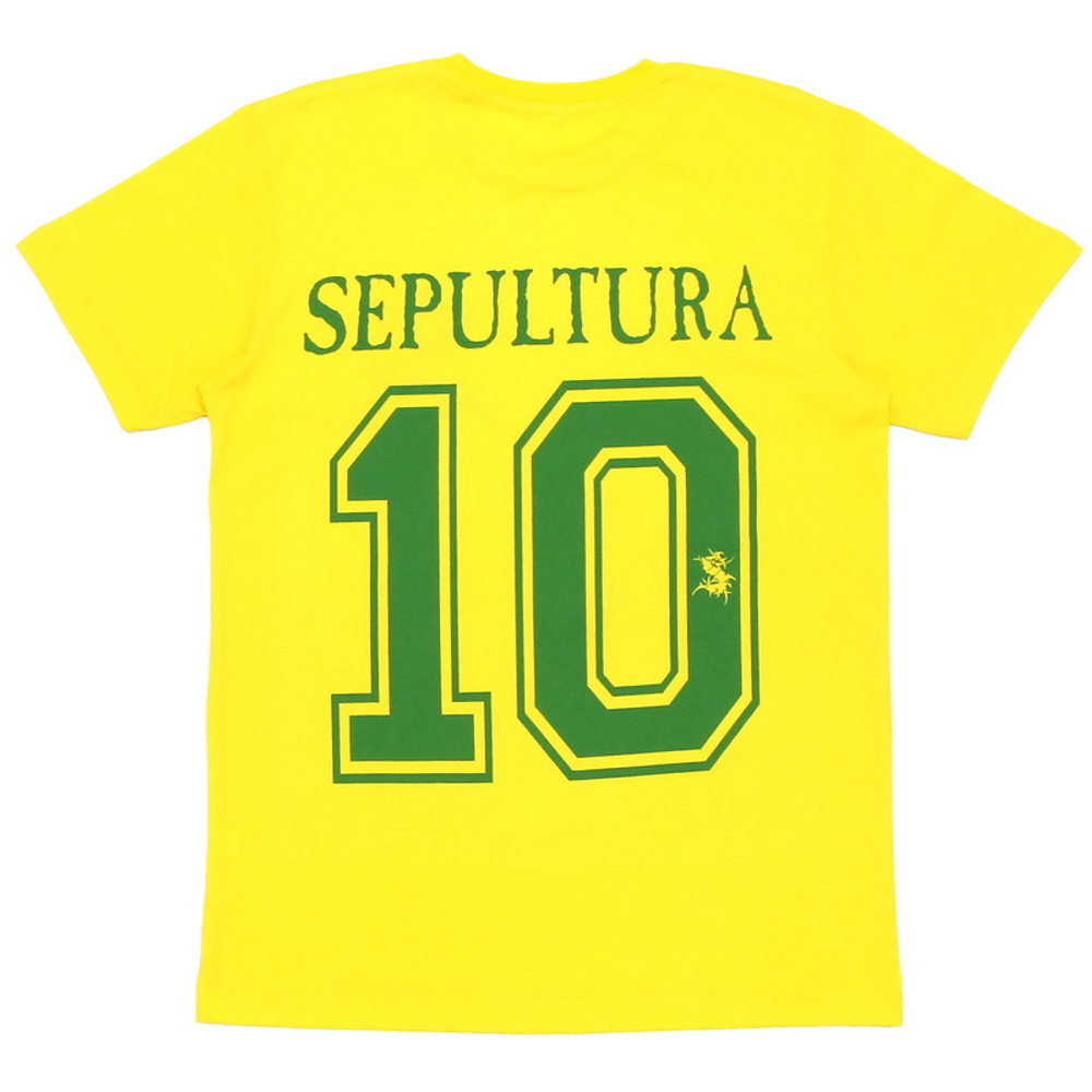 Футболка Sepultura № 10 желтая (821)
