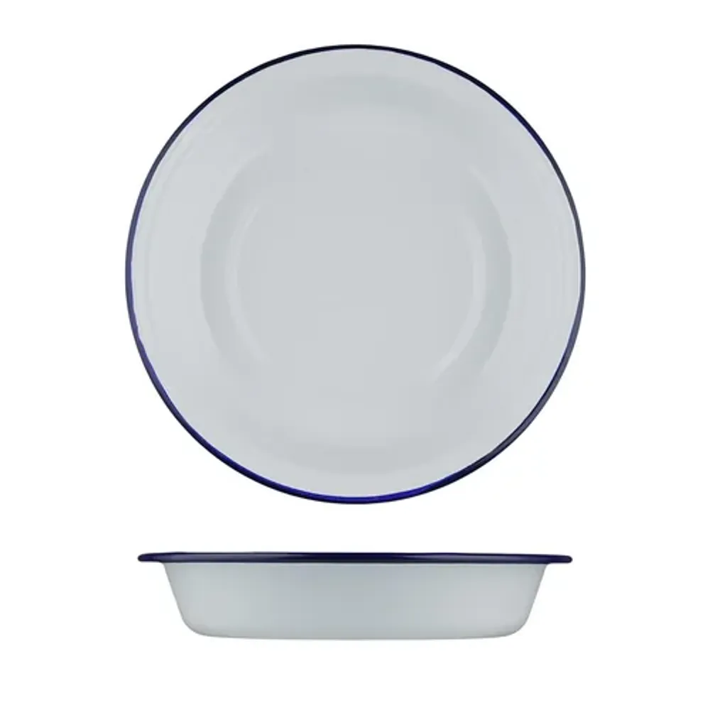 Салатник 700 мл d 21 см h3,9 см Blue Rim эмалированая сталь SUNNEX [1]