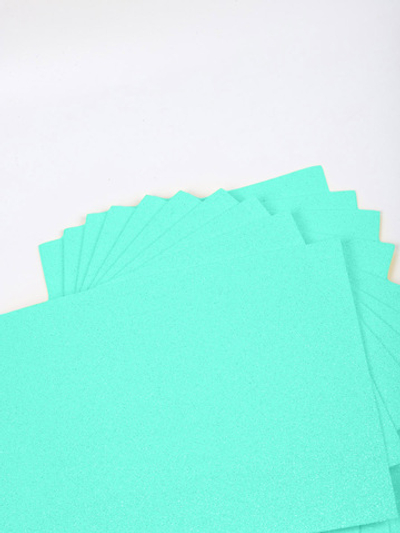 Фоамиран глиттерный, р. 20х30 см, 2 мм, мятный