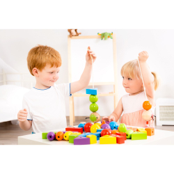 Beleduc - Деревянная нанизывалка Rondo Vario XXL Игра ловкости Цвета и формы 25550