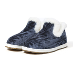 LAOMEIHUA Bamboo Striped Casual Shoes Women"s Dark Blue
