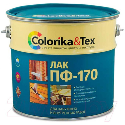 ЛАК COLORIKA&TEX ПФ-170 Д НАРУЖ И ВНУТР РАБОТ 2,7Л