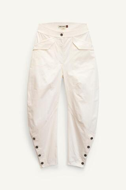 ZARA БРЮКИ СО СРЕДНЕЙ ПОСАДКОЙ, ЖЕЛТОВАТО-БЕЛЫЙ