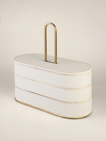 Шкатулка  Трансформер овальная Белая