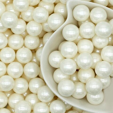 Посыпка кондитерская «Жемчуг 12 мм» (белый, 1 кг)