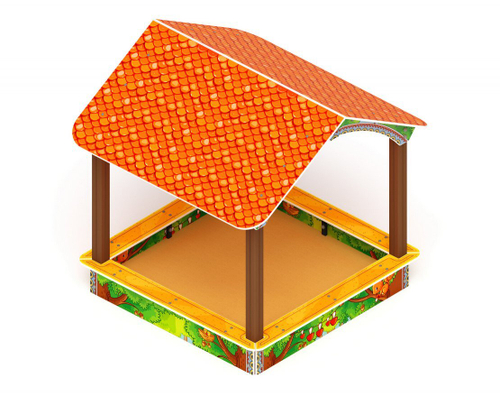 Песочный дворик Домик с навесом Полянка  ИО 6.01.02-03