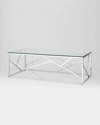 Журнальный стол 120*60 АРТ ДЕКО серебро