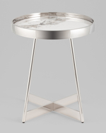 Журнальный столик Гера 50*50 см сталь серебро