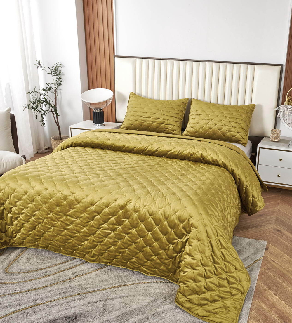 Покрывало 240x260 Sofi De MarkO Лея горчичное