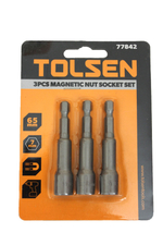 Набор бит с торцевыми магнитными головками TOLSEN 7х65мм 3шт. 77842