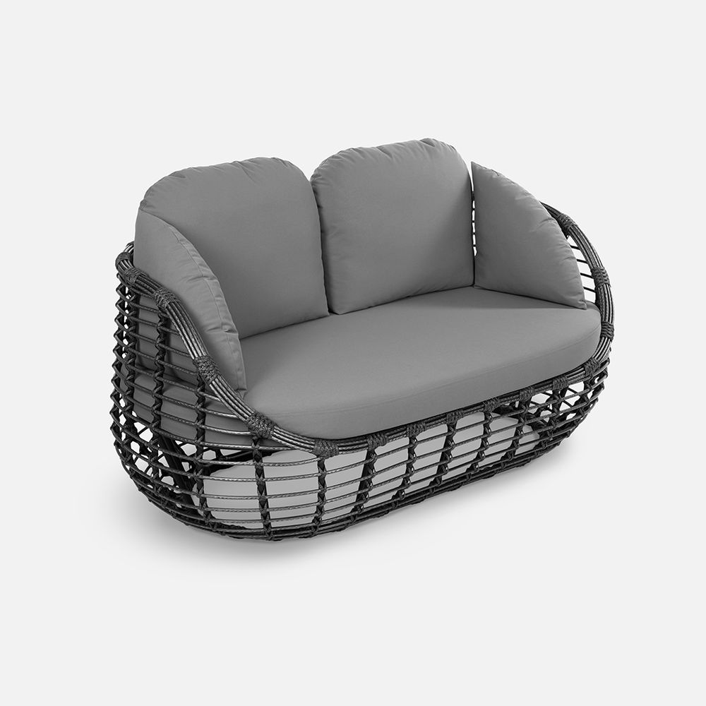 Диван Lotus 2ps  Африканский закат, RAL 8023, Jamaica Cappucino