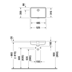 Раковина Duravit Vero 0330480000 встраиваемая 52.5 см, цвет белый
