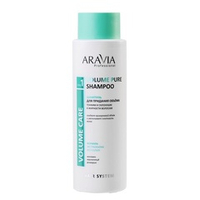 Шампунь для придания объёма тонким и склонным к жирности волосам Aravia Professional Volume Pure Shampoo 400мл
