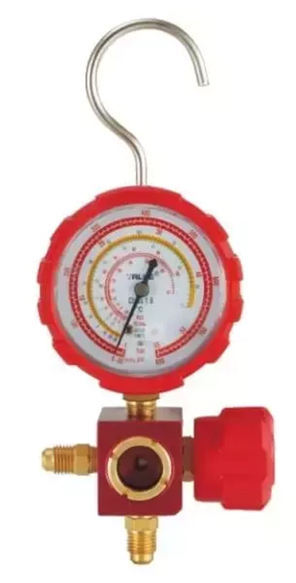 Манометрический коллектор Value VMG-1-S-H (R22, R134a, R404A, R407C; 1 вентильный, смотровое стекло, манометр высокого давления 68мм; без шлангов)
