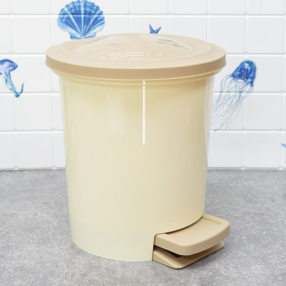 Контейнер для мусора 6л с педалью "Vogue", кофейный