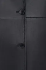 Плащ из натуральной кожи, Черный