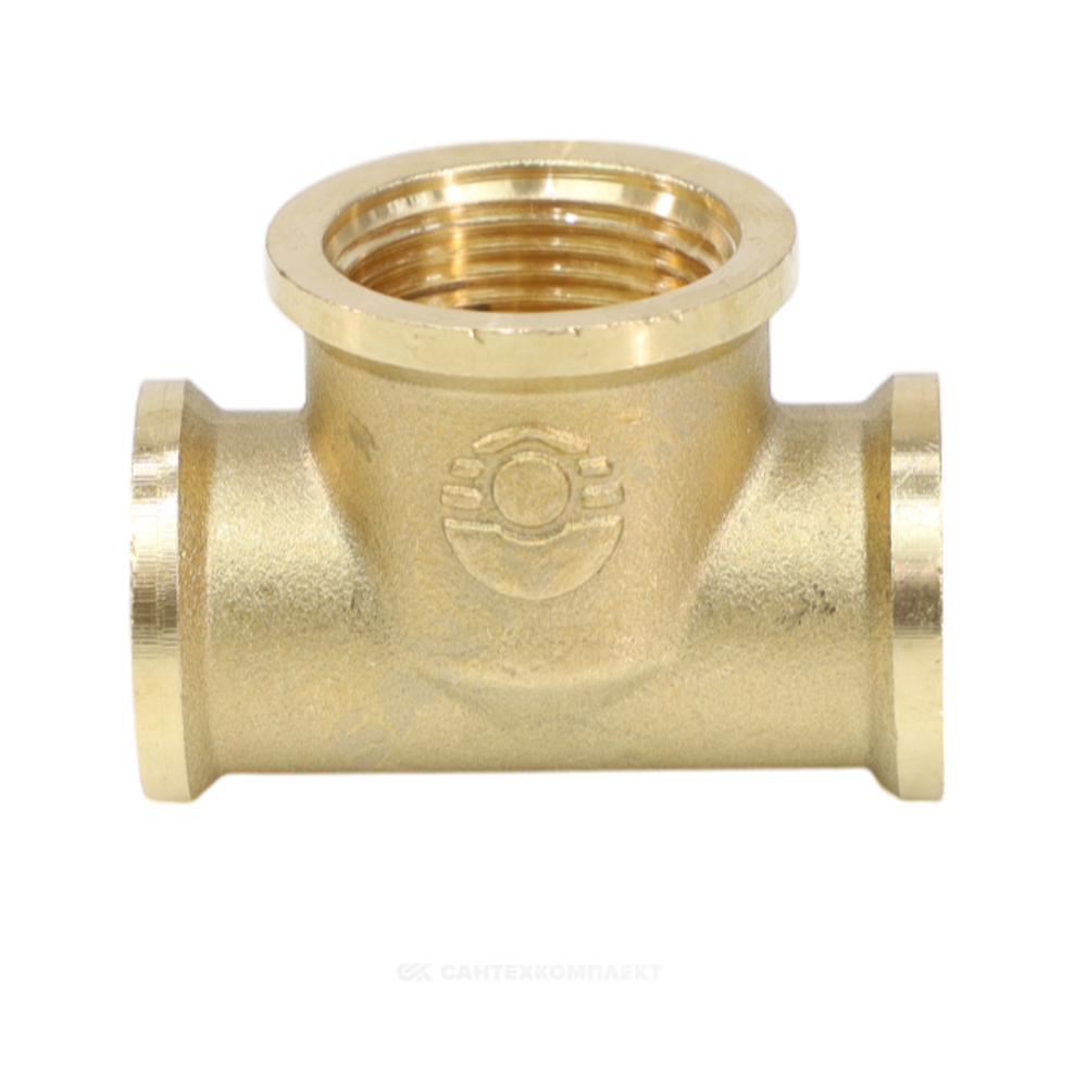 Тройник латунь переходной Ду 20х15х20 (3/4"х1/2"х3/4") ВР VALFEX VF.750.L.034.012.034