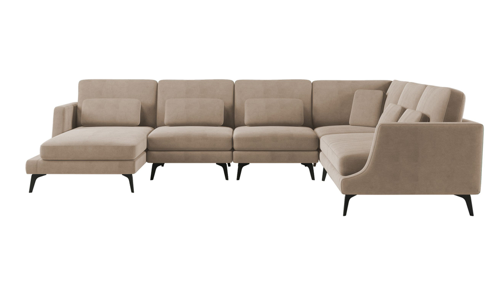 Albert диван угловой с шезлонгом, велюр