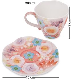 MUG-453/3 Чайная пара «Цветочная поляна»