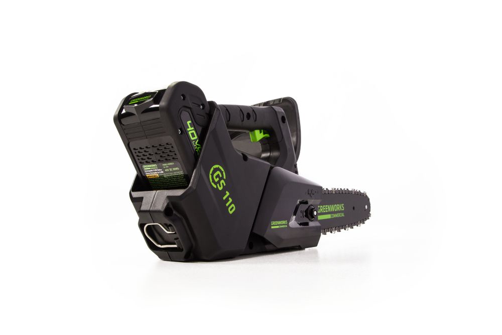 Аккумуляторная цепная пила Greenworks GD40TCSK4, 2003807UB,40v, 25 см, АКБ 4 А·ч и ЗУ