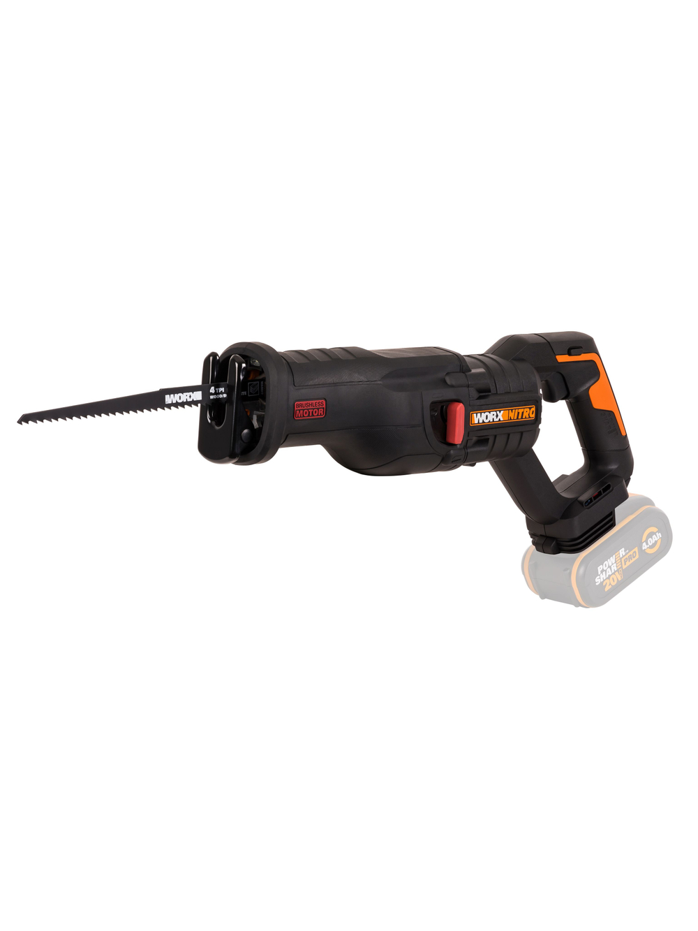 Сабельная пила аккумуляторная бесщеточная WORX WX516.9 без АКБ и ЗУ коробка