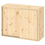 Шкаф с раздвижными дверями - IKEA IVAR/ИВАР ИКЕА, 60х30х80 см, под беленый дуб