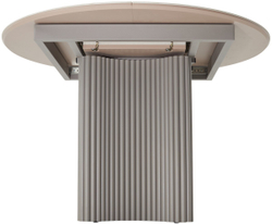 Стол АДАЖИО 115 КРУГЛЫЙ GILT WHITE, керамика / Латте каркас М-City