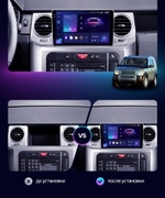 Магнитола для Land Rover Discovery 3 2005-2009 (закругленные углы) - FarCar BM9-2K-9603B монитор 9.5" 2K QLED на Android 14, TS10, 4+32Гб, CarPlay, 4G SIM-слот