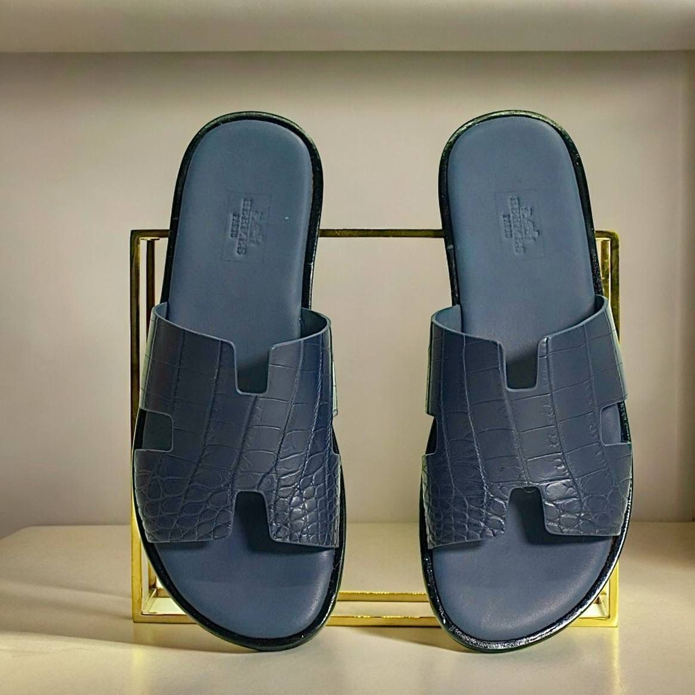 Шлепанцы Hermes из кожи крокодила, арт. 718709
