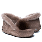 Мокасины Alena Pom Pom Chocolate