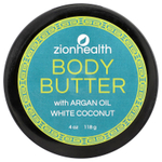 Zion Health, Масло для тела с аргановым маслом, белый кокос, 118 г (4 унции)