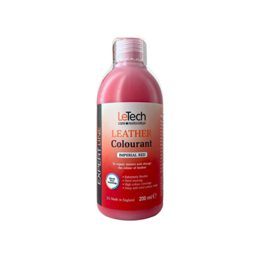 LeTech Expert Line Краска для кожи (Leather Colourant) Imperial Red, 200мл