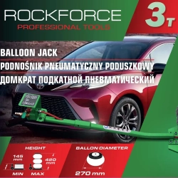 Домкрат подкатной пневматический 3т RockFORCE RF-TRA1812 MST