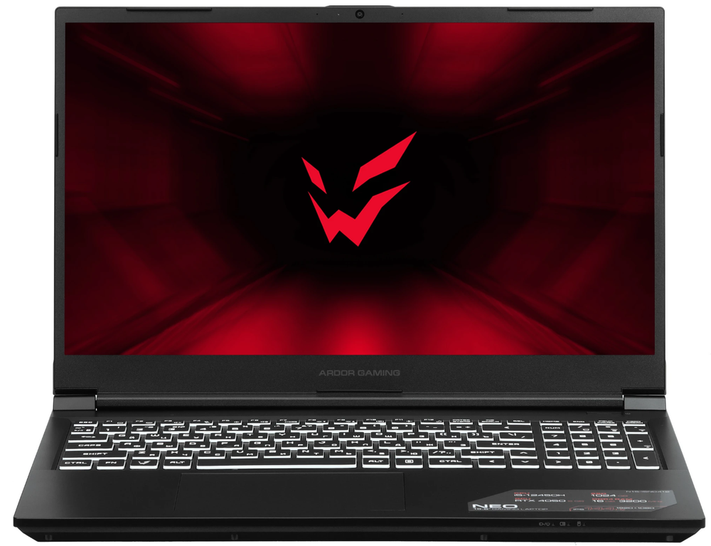 15.6" Ноутбук Ardor Gaming NEO N15-15ND412 (1920x1080, Intel Core i5-12450H, RAM 16ГБ, SSD 1ТБ, Nvidia GeForce RTX 4050, Win 11 Pro)