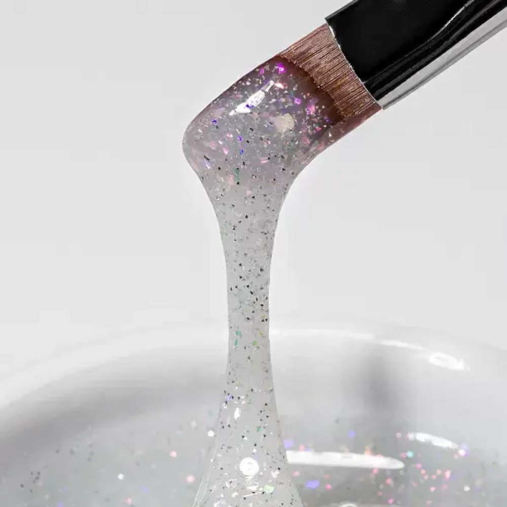 Моделирующий УФ-гель светоотражающий BUILDER UV GEL MILK DIAMOND, 15г №9872