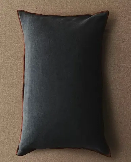 ZARA HOME ОДНОТОННАЯ НАВОЛОЧКА ДЛЯ ДЕКОРАТИВНОЙ ПОДУШКИ, СИНИЙ