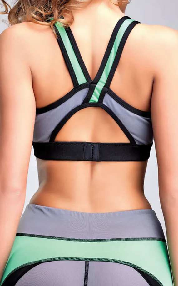 Топ BF-13 Зеленый-Серый