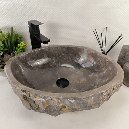 Раковина из мрамора Erozy Grey EM-65524 52*42*15 0887