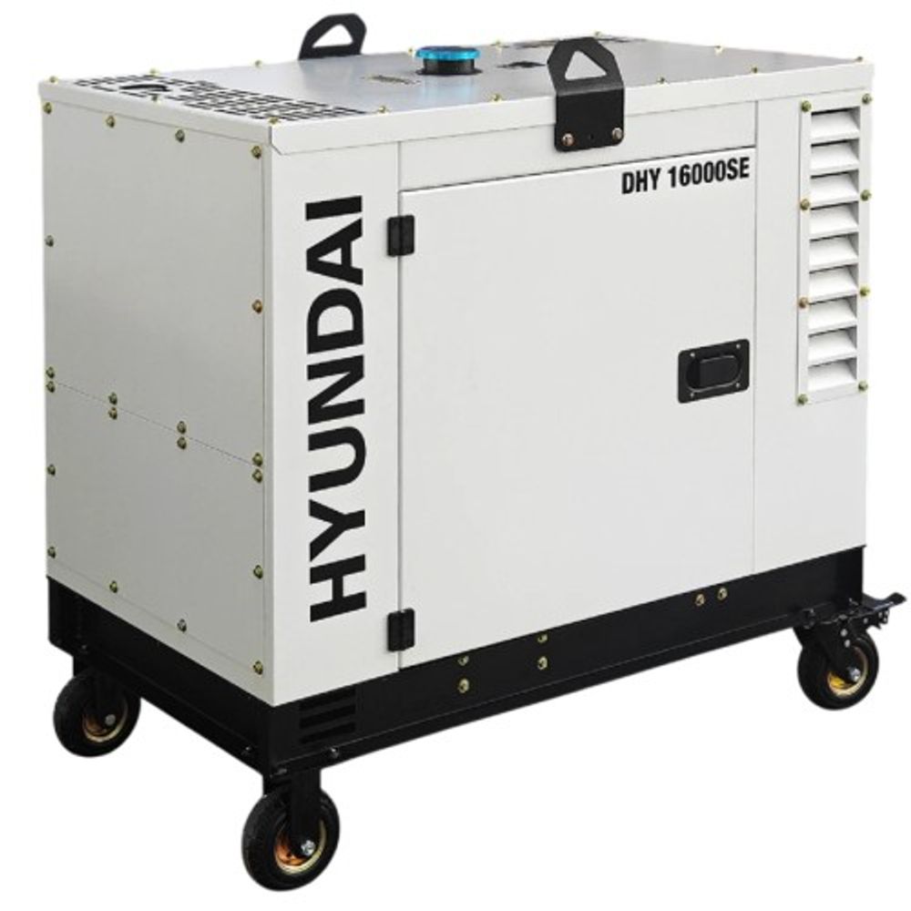Электростанция дизельная с воздушным охлаждением HYUNDAI DHY 16000SE в кожухе