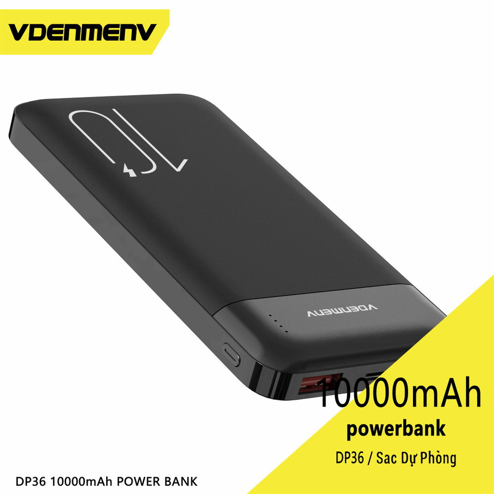 Портативный аккумулятор DENMEN DP36 10000 mAh (черный)