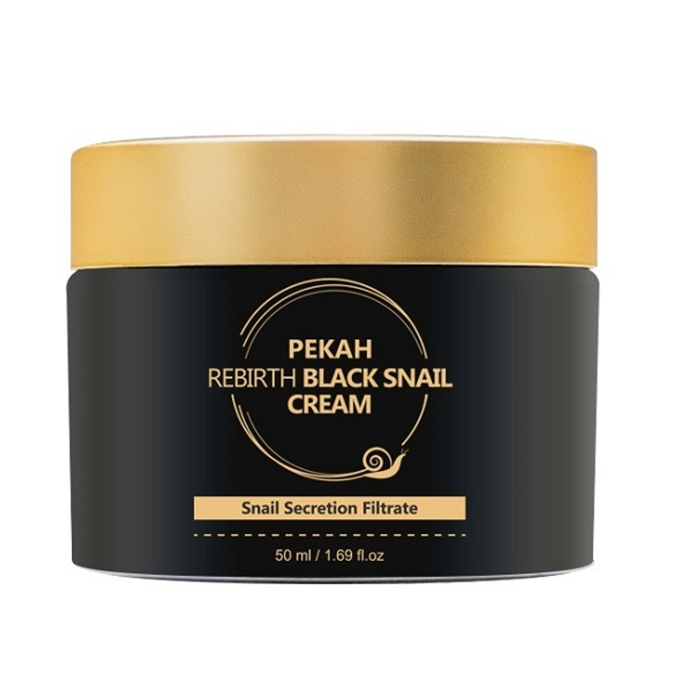 Крем для лица с муцином черной улитки Pekah Rebirth Black Snail Cream 50мл