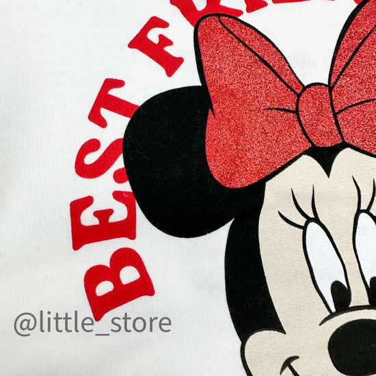 Комплект из футера "Minnie mouse" белый/бежевый