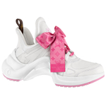 LOUIS VUITTON Archlight 1.0 Sneakers "White With Pink Monogram Ribbon" Women"s