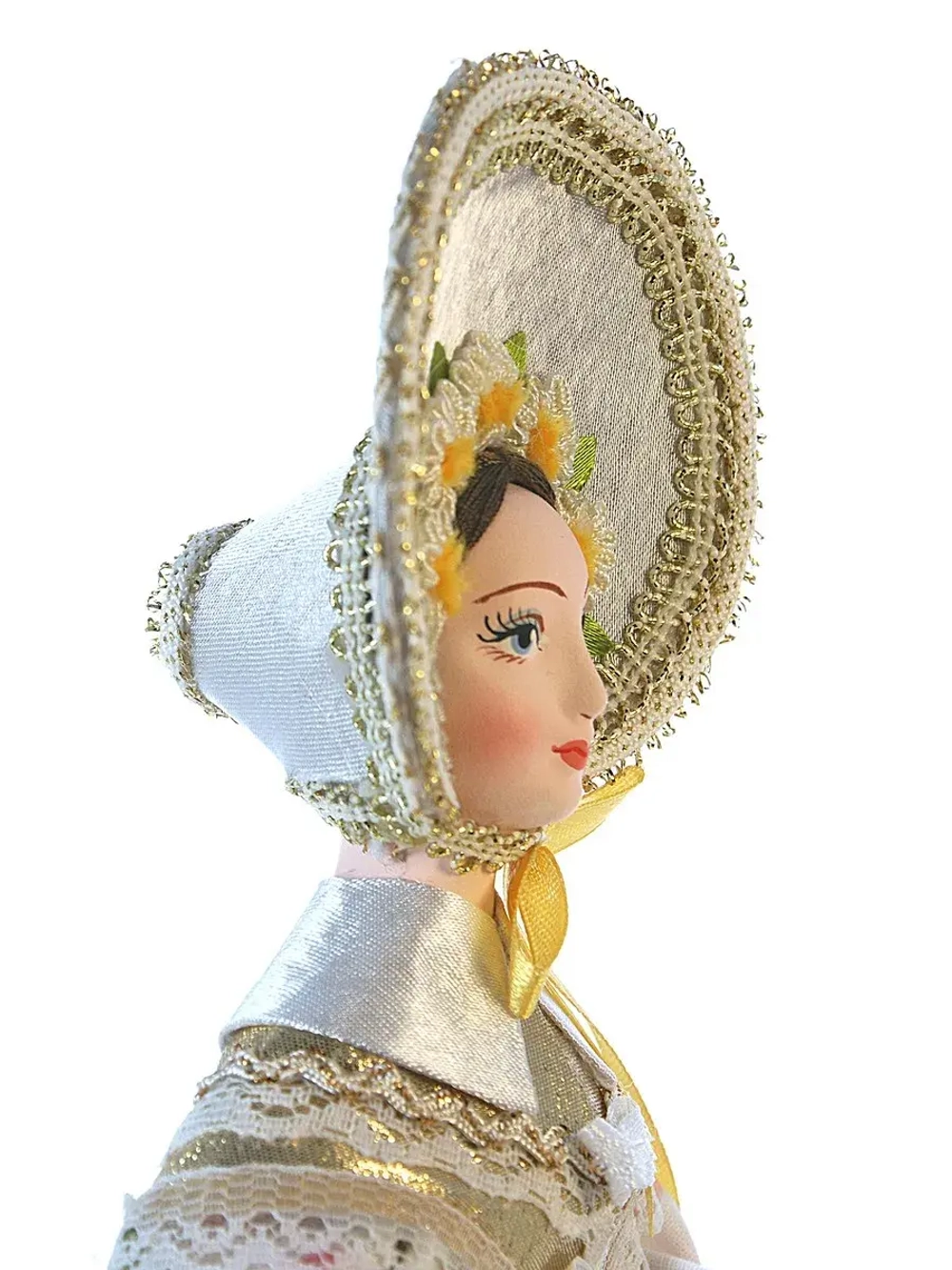 Кукла коллекционная Барышня в летнем ситцевом платье 19 века