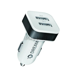 Автомобильное зарядное устройство Dream CH4, 2 USB-A, 5W, 1A, бело-черный