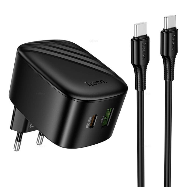 Складное зарядное устройство на Type-C Hoco CS101A PD20W+QC3.0 (black)