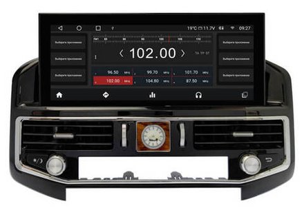 Магнитола для Toyota Land Cruiser 200 2016-2021 (отдельный экран климата) - Carmedia KP-T1202 монитор 12.3" на Android 10, 6ГБ+128ГБ, 4G SIM-слот